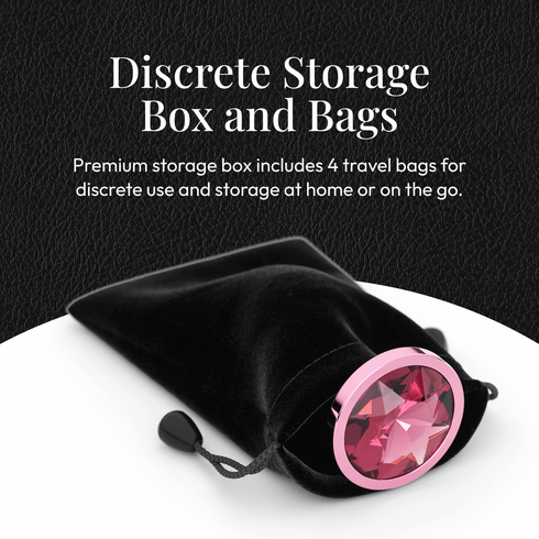 Metal Butt Plug Set (Circle-Shaped Charm)